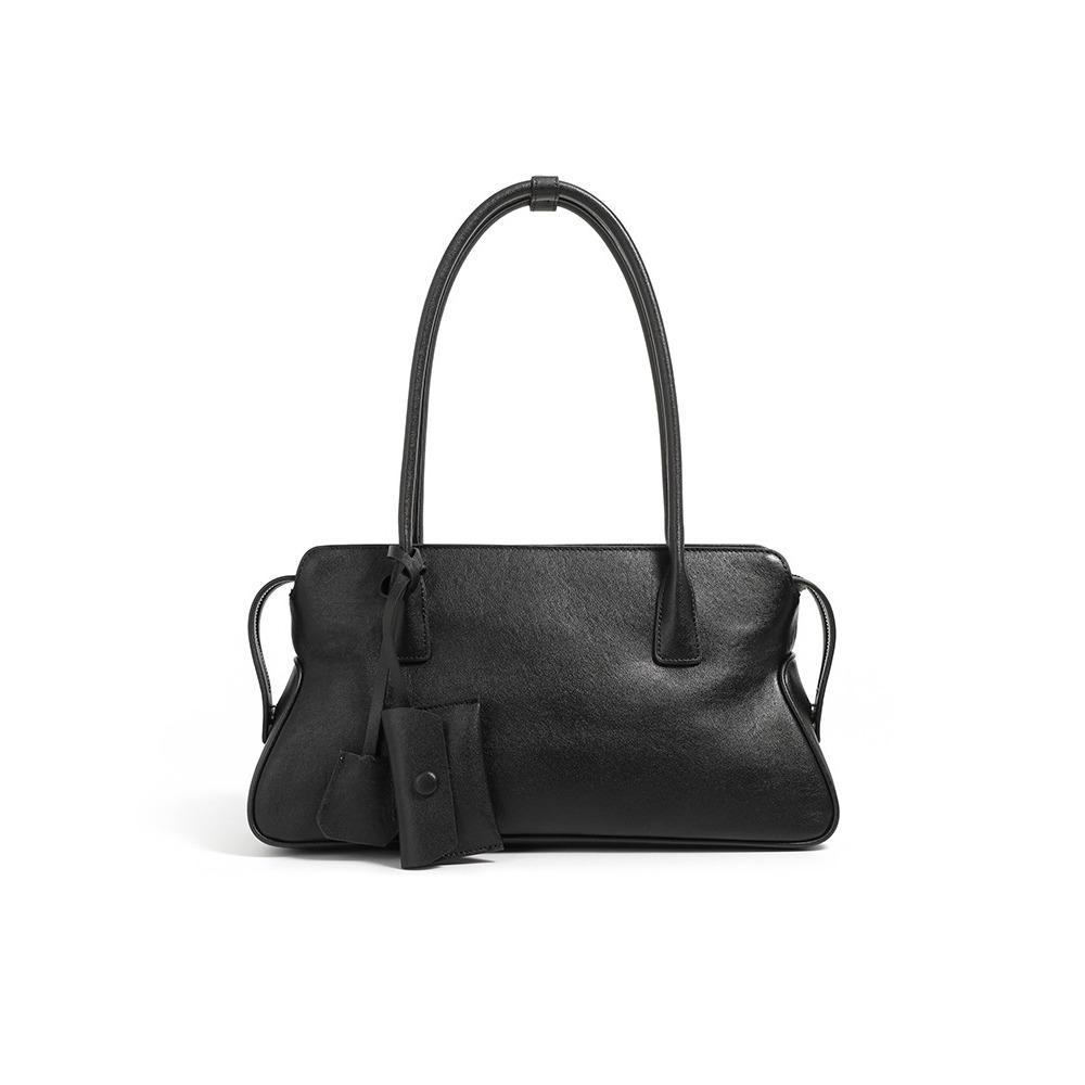 Large Capacity Cowhide Tote Bag, New Underarm Women's Bag, Genuine Leather Portable Pillow Bag.