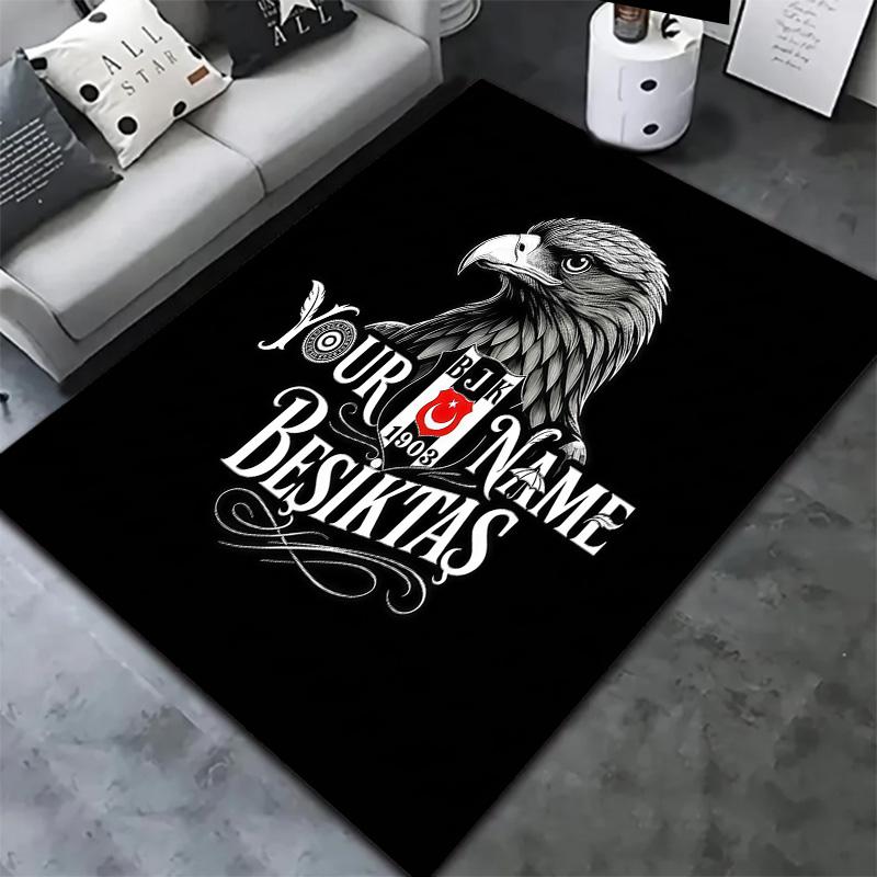 Besiktas Gymnastics Club Custom Name Carpet Rug For Living Room Bedroom Home Sofa Decoration Kids Play Nonslip Floor Mat