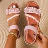 Women's Sandals New Summer Casual Open-toed Women's Flats Fashion Floral Design Casual Comfortable Women's Sandals