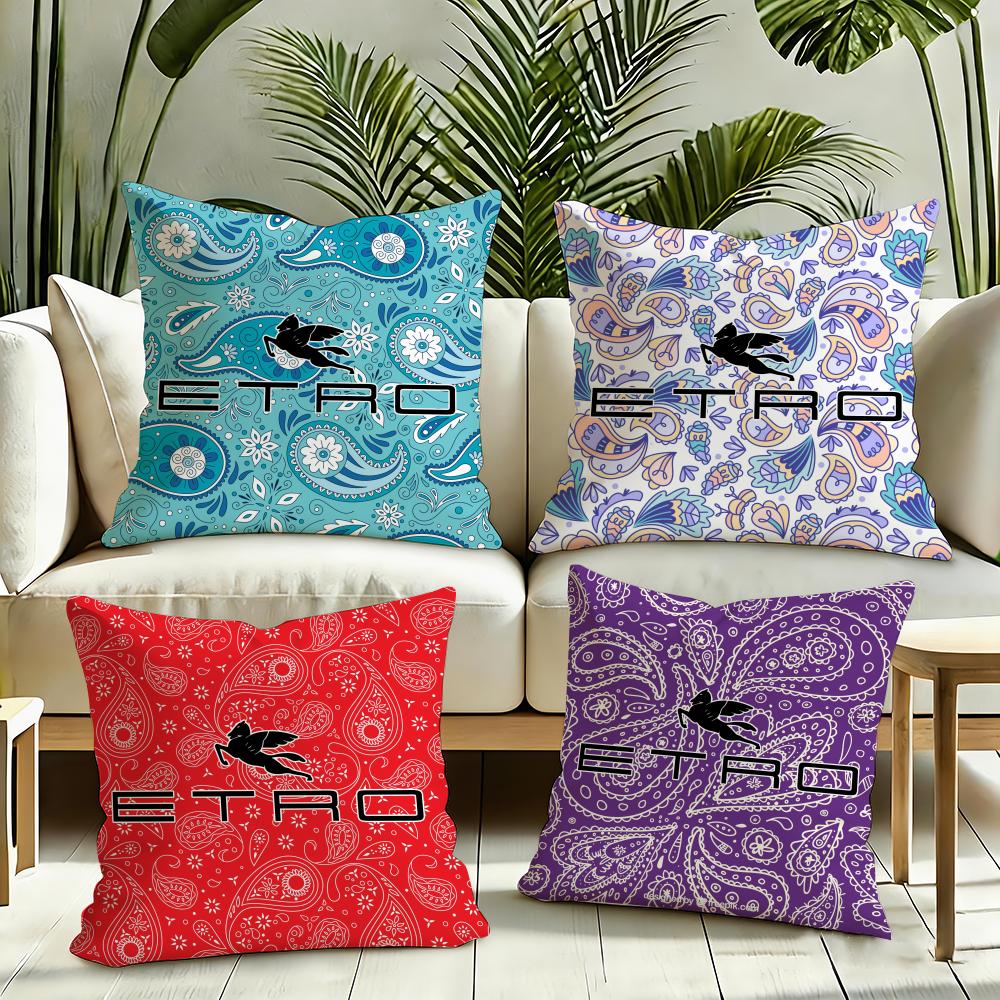 Classic Design EEtroS Cushion Cover Reversible Plush Pillow Cover Soft Fluffy Home Decor for Sofa Bedroom