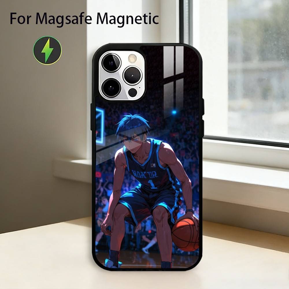 Чехол для телефона Kuroko's Basketball для iPhone 17, 16, 15, 14, 13, 12, 11 Plus, Pro, магнитный с беспроводной зарядкой MagSafe