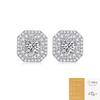 Minimalist Luxury Moissanite Stud Earrings Women Six-Prong Setting Sterling Wedding Fashion Jewelry
