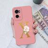 For OPPO A72 A73 A74 A75 A76 A77 A78 A79 A83 A91 Case Cover Luxury Flower Letters Shockproof Screen Protector Matte Soft Silicone For OPPO Bumper