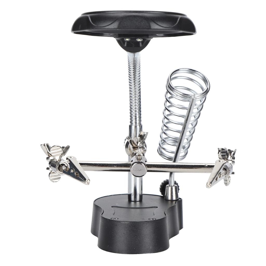 Magnifying Glass with Stand Magnifier Lamp LED Auxiliary Clamp Clip Soldering Station