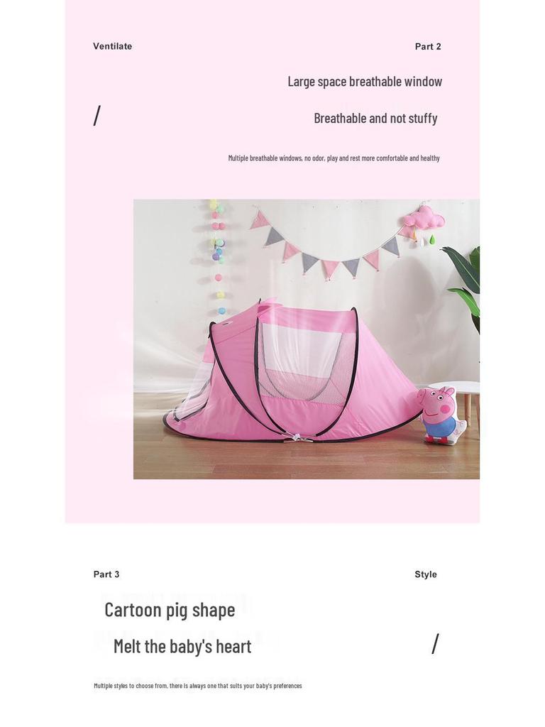 Kids' Indoor Foldable Play Tent with Ball Pool