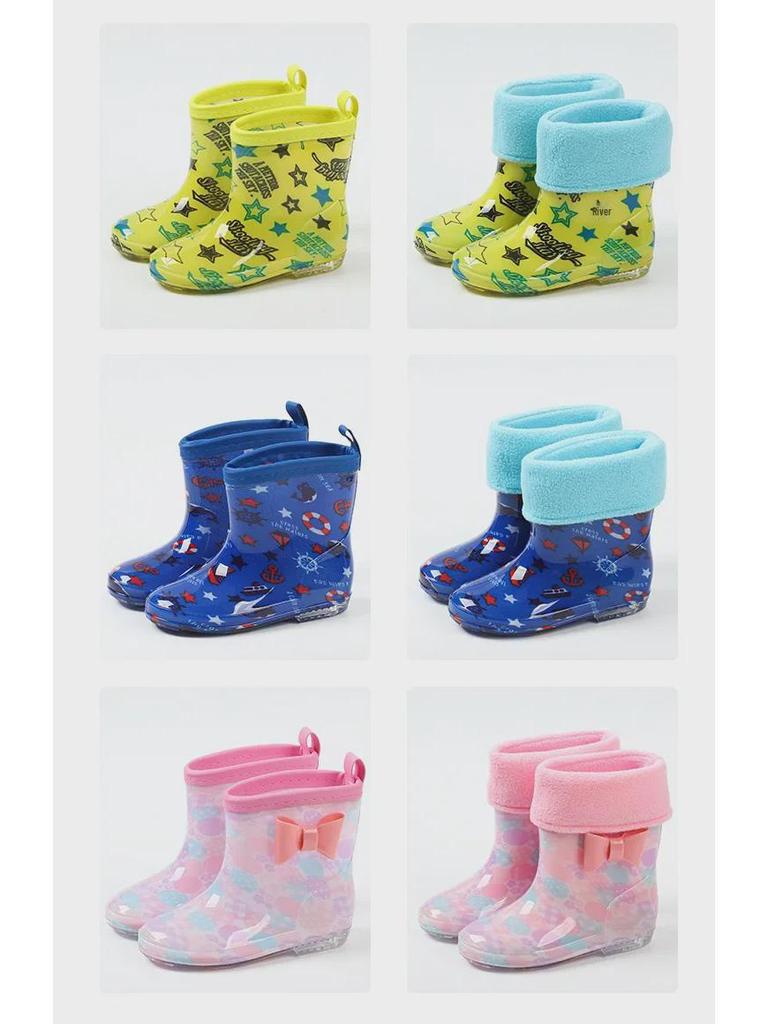 Star-Chasing Children's Floral Rain Boots for Boys and Girls - Princess Water Shoes