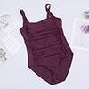 European & American Sexy Solid Color One-Piece Swimsuit with Straps for Women