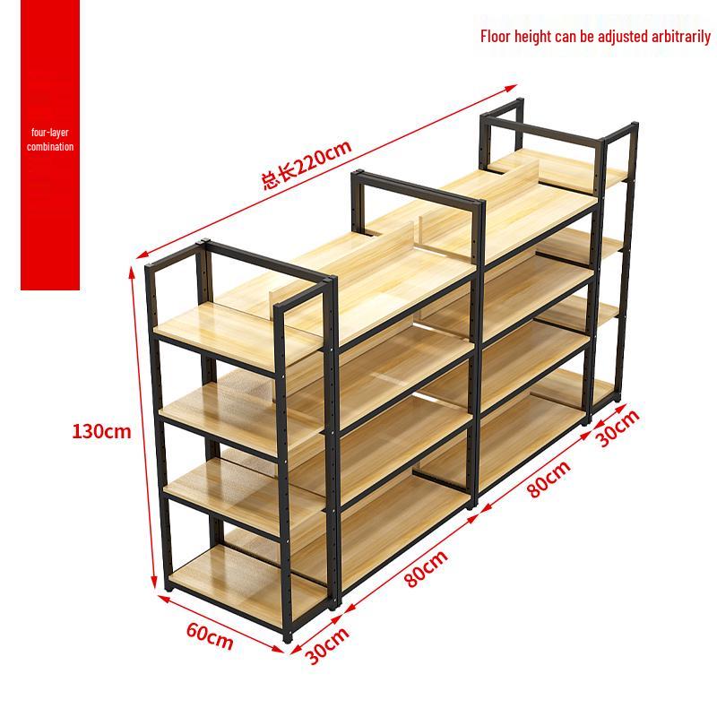 Multilayer Double-Sided Display Rack for Snacks, Drinks & Stationery