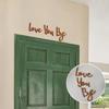 Love You Bye Sign Wooden Wall Art Sign Love Themed Entryway Wall Decoration for Home Valentine's Day Hallway Foyer Decor Housewarming Gift