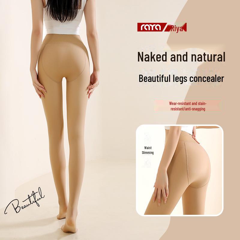 Женские чулки Ruiya Nude Natural Plus Velvet Thick - носки с эффектом голых ног на осень/зиму