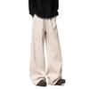 51 Hip-Hop Oversized Trendy Brand Solid Color Loose Fleece-Lined Casual Long Pants Men's American Style Lazy Versatile Straight-Leg Pants
