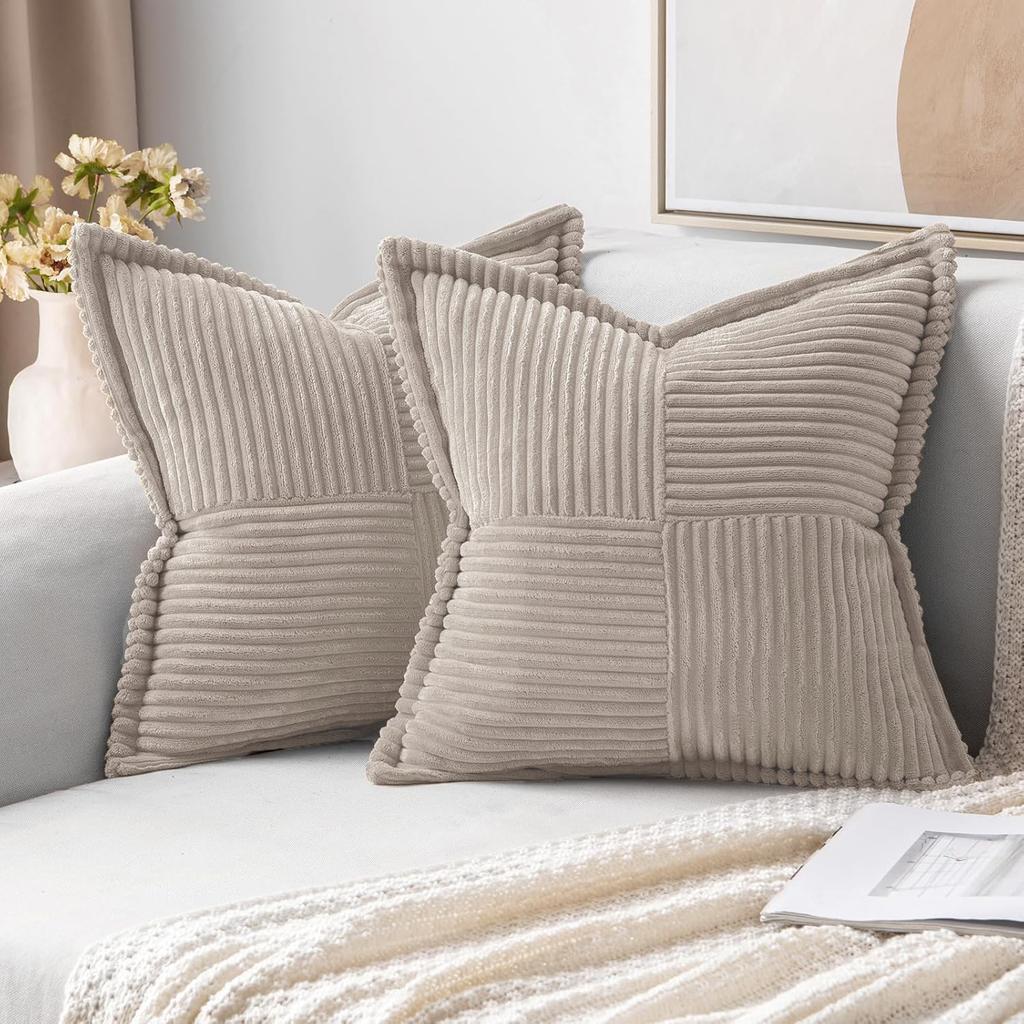 2 шт. Наволочки на декоративные подушки в богемном стиле, пэчворк, текстурированные, с градиентом, фермерская эстетика для дивана, постельного белья, софы, декора гостиной, декора гостиной