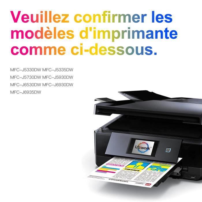 LC3219 Cartouches d'encre UNIWORK 4 Pack Compatible Brother LC3219XL/LC3217 Compatible Brother MFC-J5330DW MFC-J5335DW MFC-J5730DW