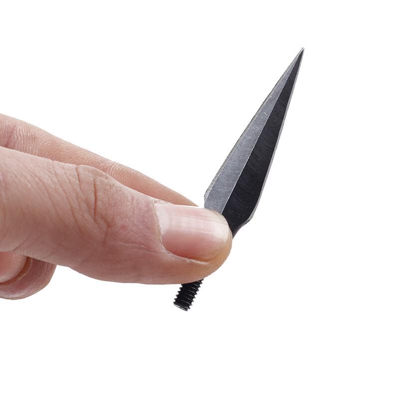 Стрелы для стрельбы из лука с резьбовыми наконечниками из углеродистой стали в форме ивового листа (8 шт.)