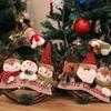 Qiaoding Christmas Rattan Wreath with Snowman, Santa, and Reindeer - Festive Scene Decoration