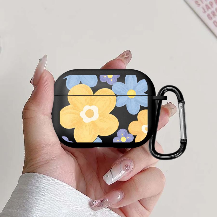 Сине-желтые цветы Чехол для Airpods Pro 1 2 4 3 Pro2 Pro3 Чехлы для наушников Обложка