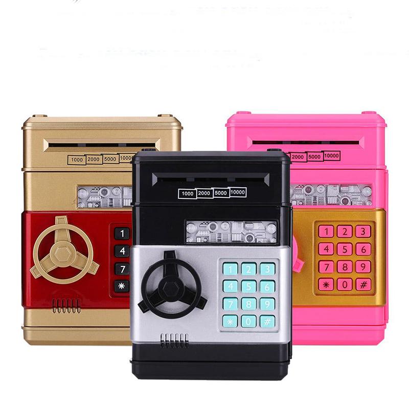 Electronic Piggy Bank ATM Password Money Box Cash Coins Saving Box ATM Bank Automatic Deposit Safe Box Kid Gift For