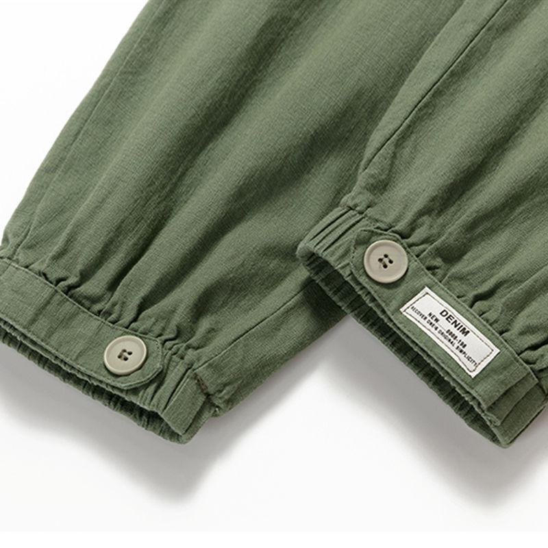 2026 Women's Thin Cotton-Linen Pants, High-Waisted, Loose-Fit, Cuffed, Nine-Quarter Length, Casual Harem Pants