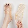 Тапочки со стразами для женщин на лето, прозрачная верхняя одежда, нескользящие плоские тапочки для домашнего использования, летние тапочки для женщин