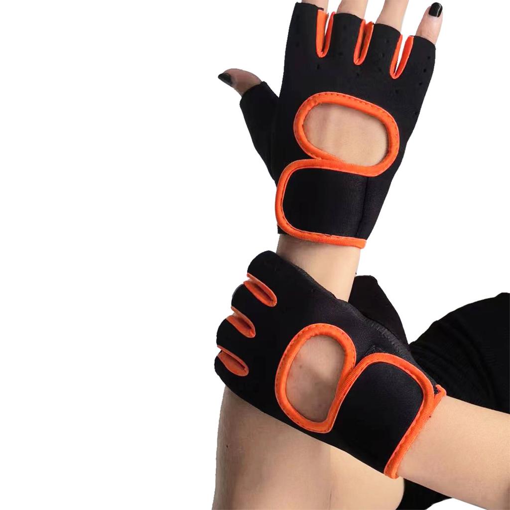 Men's and Women's Half-finger Fitness Gloves Non-slip Breathable Cycling Gloves Weightlifting Palm Protection Sports Gloves