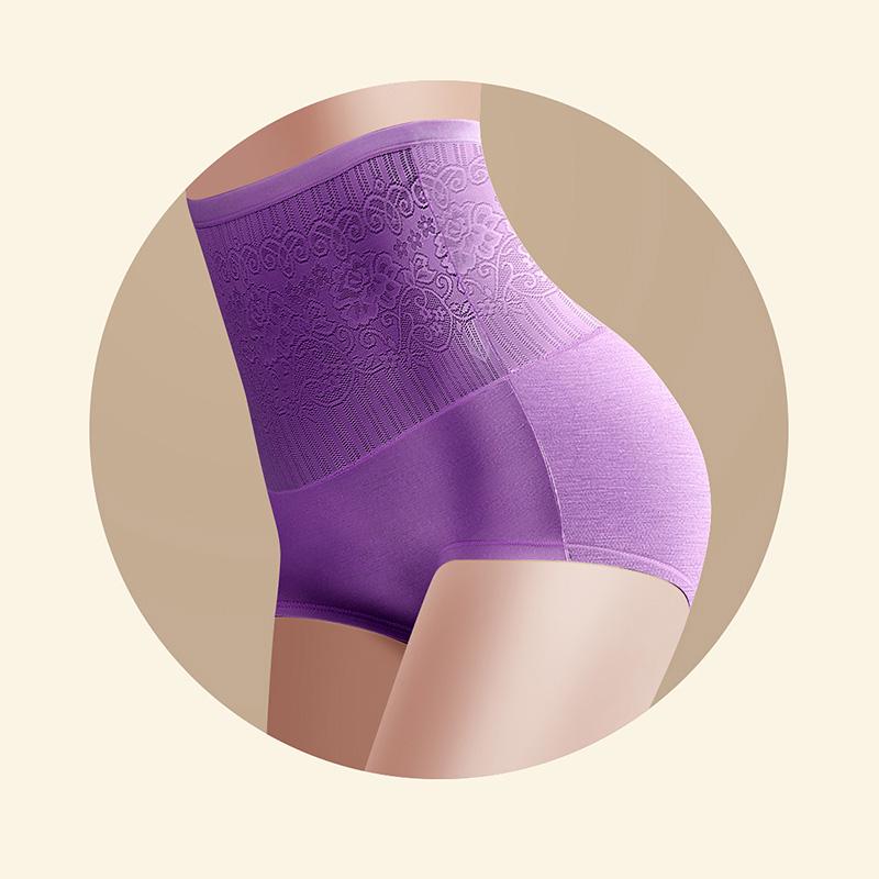 Женские однотонные хлопковые трусики, дышащее нижнее белье, нижнее белье с высокой талией, большие размеры, формирователь тела