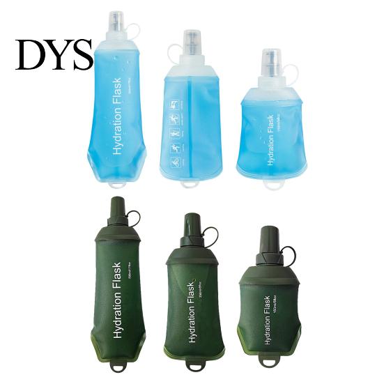 Collapsible Running Water Container TPU Soft Bottle Flask Food Grade Leak-proof Sports BPA Free Leakproof Foldable Outdoor Hydration