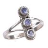 Natural Tanzanite Gemstone 925 Solid Sterling Silver Jewelry Ring Size 9 d1N02