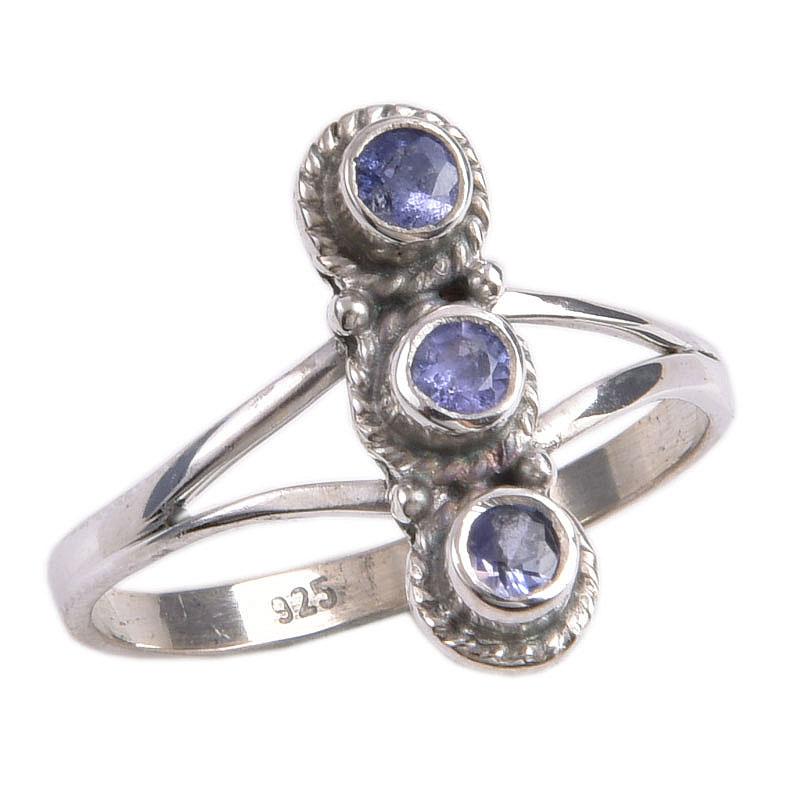 Natural Tanzanite Gemstone 925 Solid Sterling Silver Jewelry Ring Size 9 d1N02