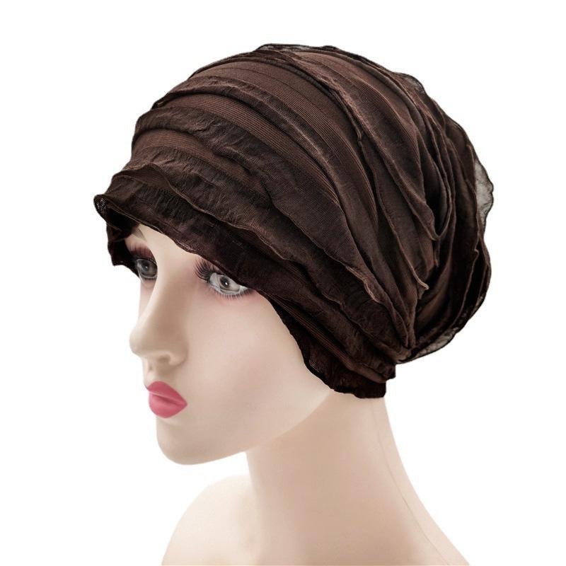 Women's Breathable Thin Cotton Pullover Hat - Spring/Summer Headscarf, Confinement, Sleep, and Outdoor Leisure Cap.