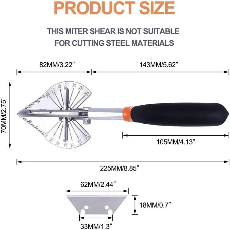 Многофункциональные ножницы для резки под углом от 45 до 135 градусов, ручные инструменты для резки мягкой древесины, пластиковые изделия с лезвиями