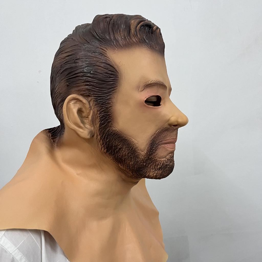 Маска бородатого дяди, властная латексная маска дяди для вечеринки