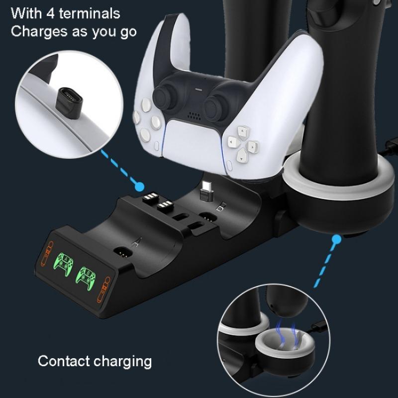 HBP-301 Is Suitable for PS5/VR Devices with MOVE Handle, Two Seat, 4 In 1 Charger