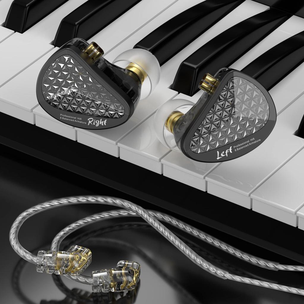 YINYOO KZ AS16 PRO 16BA IEM Earphones Monitor Headphones Stereo Sound Wired Earphones Headset Green In-Ear In-Ear (With Microphone)