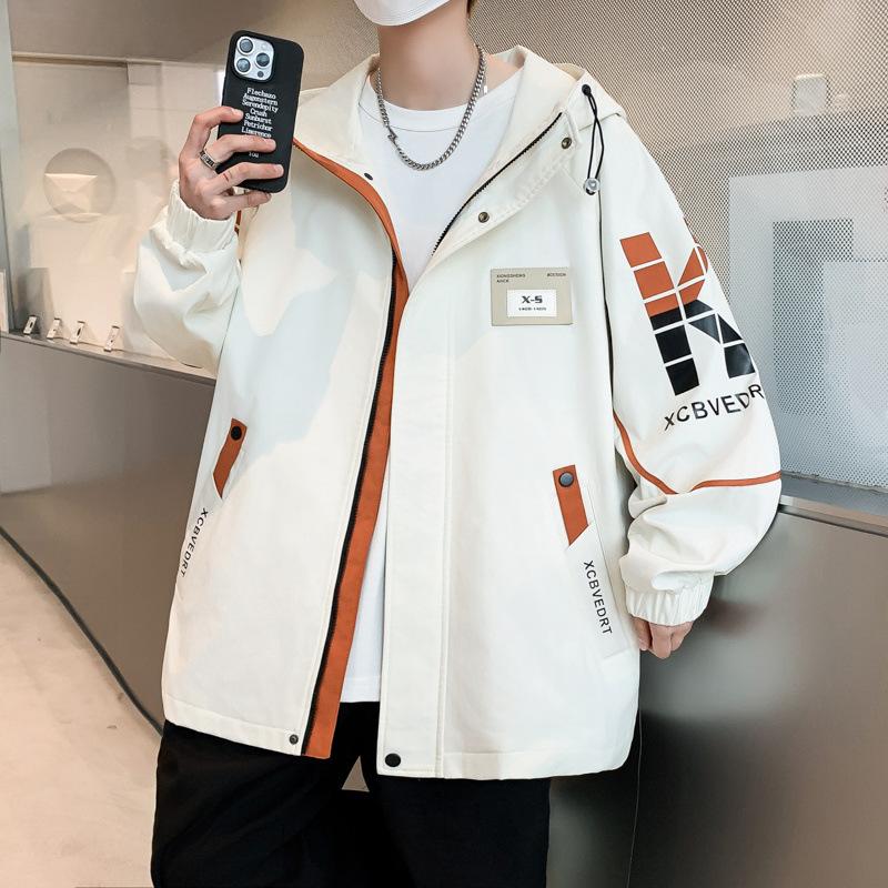 Весенне-осенняя подростковая куртка, модная куртка с капюшоном для учеников младших классов средней школы, универсальная повседневная куртка