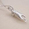 S925 Sterling Silver Sandblasted Cat Necklace Set - Cute Korean Fashion Jewelry