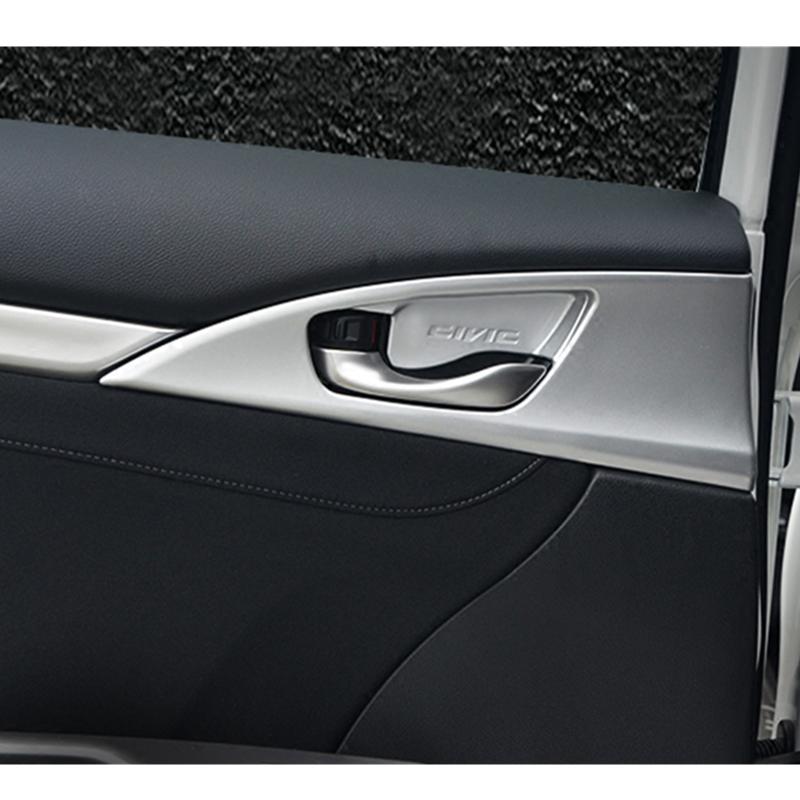 Для Honda Civic 2018 2017 2016 автомобильная внутренняя дверная ручка накладная рамка 4 шт./компл. ABS углеродное волокно стильное украшение