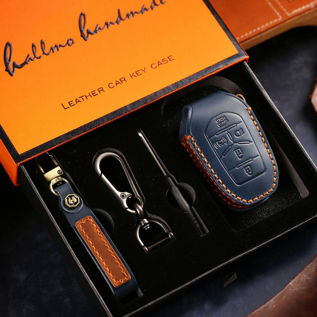 Чехол для защиты ключа Ssangyong из натуральной кожи - Ручная работа из высококачественной коровьей кожи