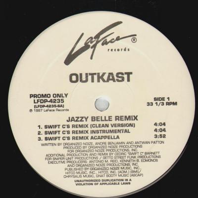 12inch Record OUTKAST Jazzy Belle Remix LFDP4235 LaFace Records 1997 US Rap HipHopRB Used