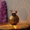 Candle Holder Antique Gold Finish Decorative Items, Home Decor Items for Living Room, Bedroom I Drawing Room,