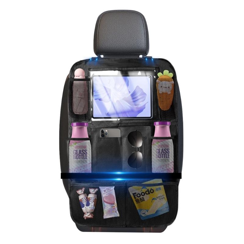 Auto Seat Back Storage Bag Protector Child Anti-Kick Clean Pad for Kids Toddlers