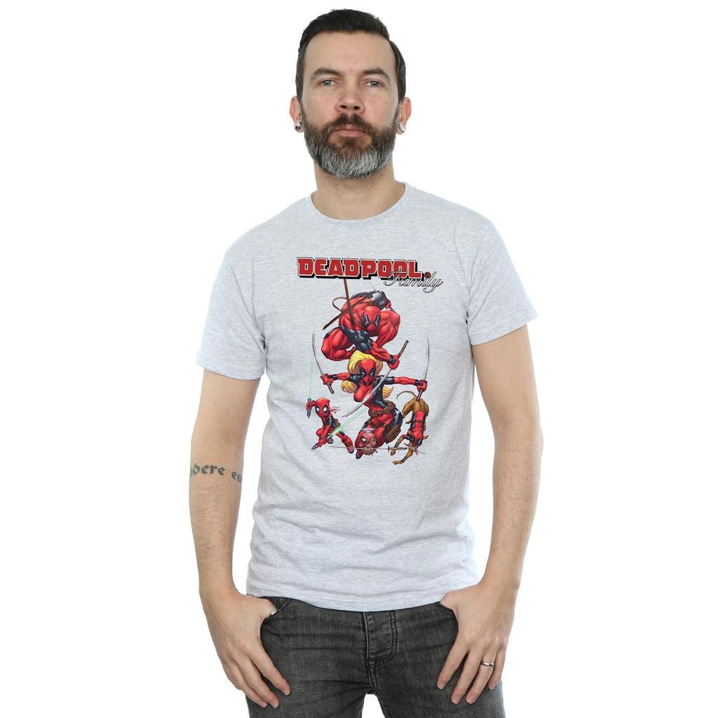 Marvel Мужская футболка «Семья Дэдпула»