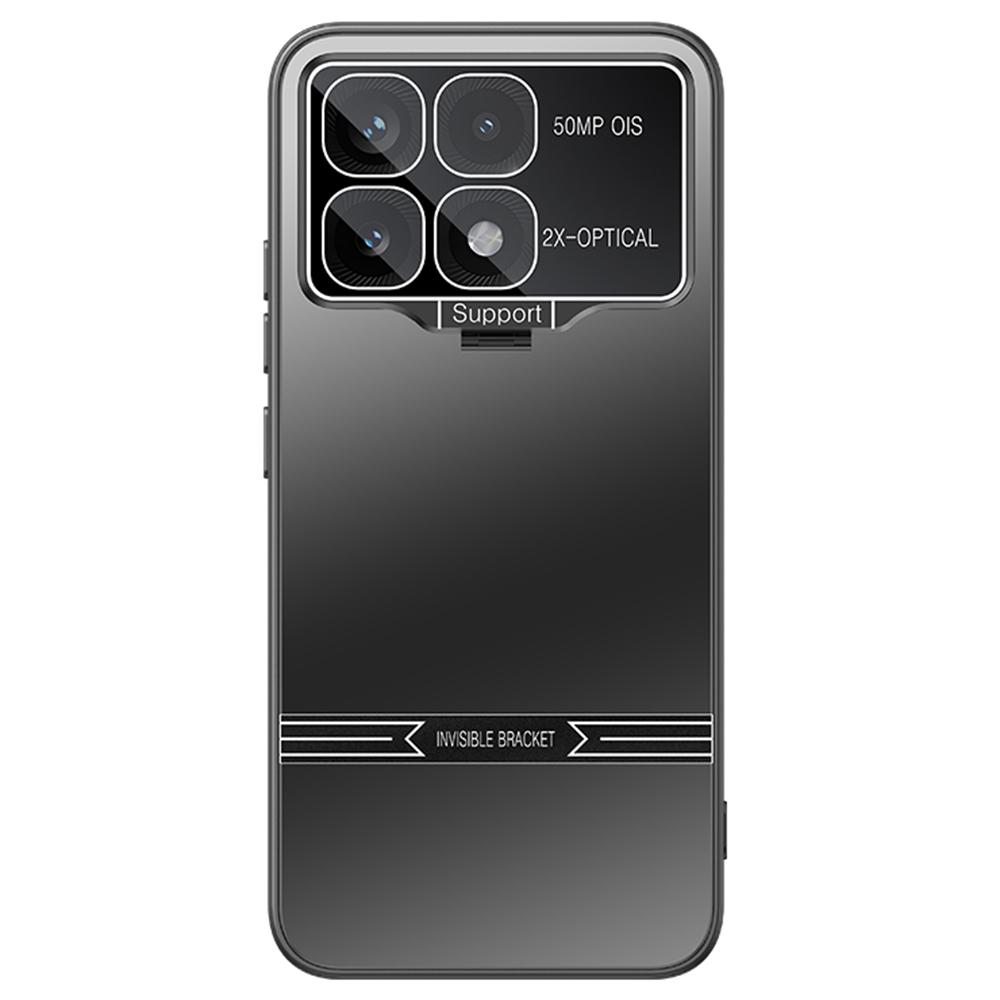 For Xiaomi Poco F6 Pro 5G/Redmi K70 5G/K70 Pro 5G Case Kickstand PC+TPU Matte Phone Cover with Lens Film