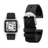 20 мм 23 мм Ремешок для часов из каучука для Cartier Santos Sandoz Мужской Santos 100 Силиконовый Мужской Женский Ремешок для часов Водонепроницаемый Браслет