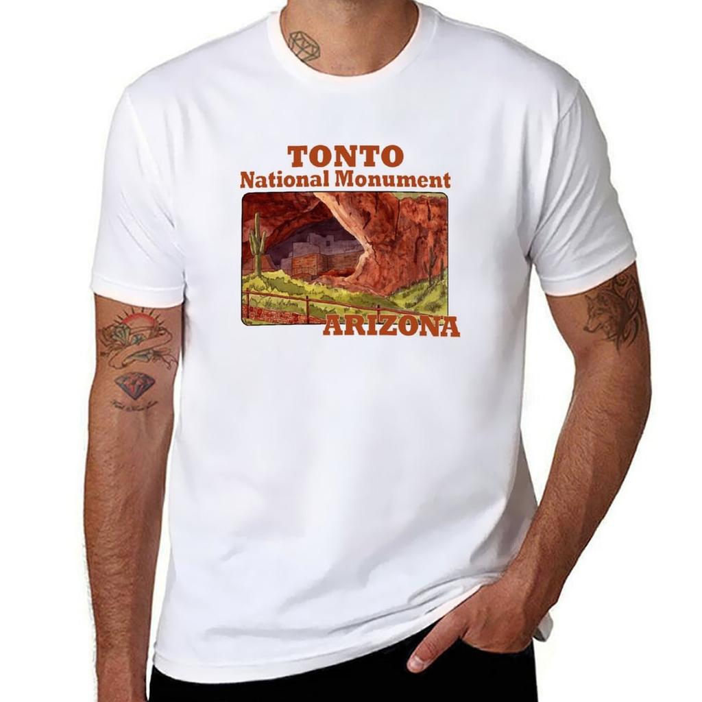 Tonto National Monument, Arizona T-Shirt Fashion Casual Short Sleeve Top