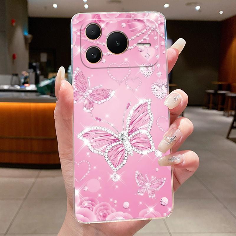 For Honor Power 2 Case Clear Cover Luxury Fashion Butterfly Flower Soft TPU Silicone Casing for Honor Power2 SER-AN00 Phone Case