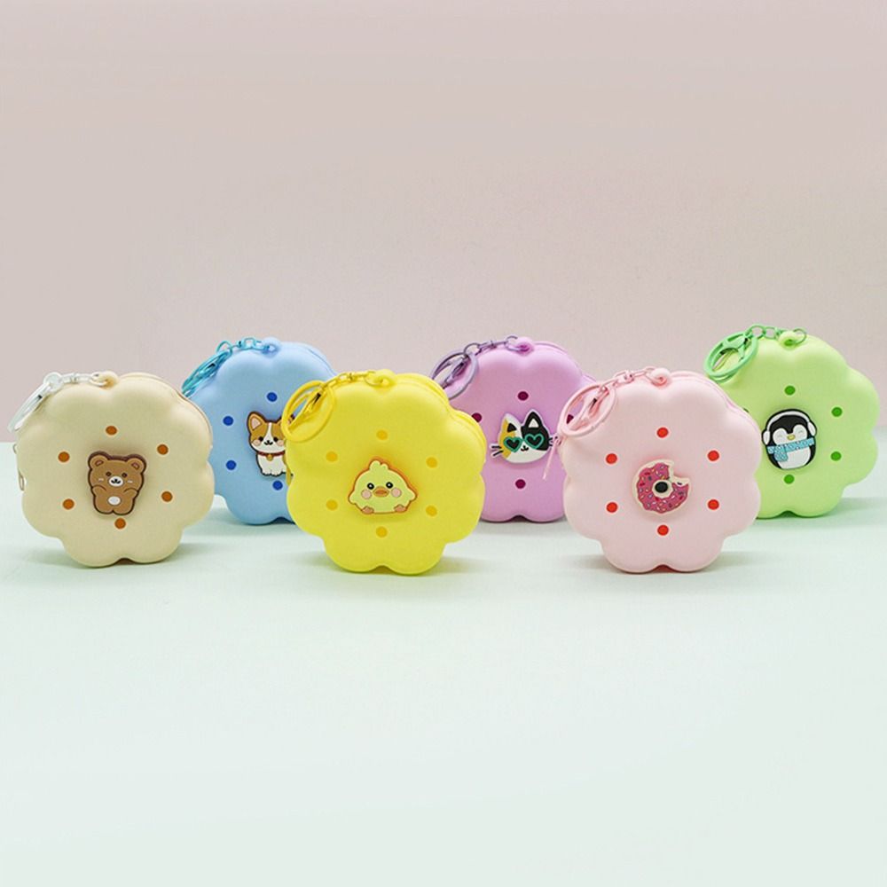 Gift Idea Cloud Flower Silicone Wallet Zipper Closure Soft Silicone Coin Purse Travel Organizer Mini Size Card Holder Women Use