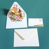 Floral Envelopes Watercolor Pink Flower Invitation Envelope with V-Flap Greeting Card Holders Gift Card Sleeves Christmas