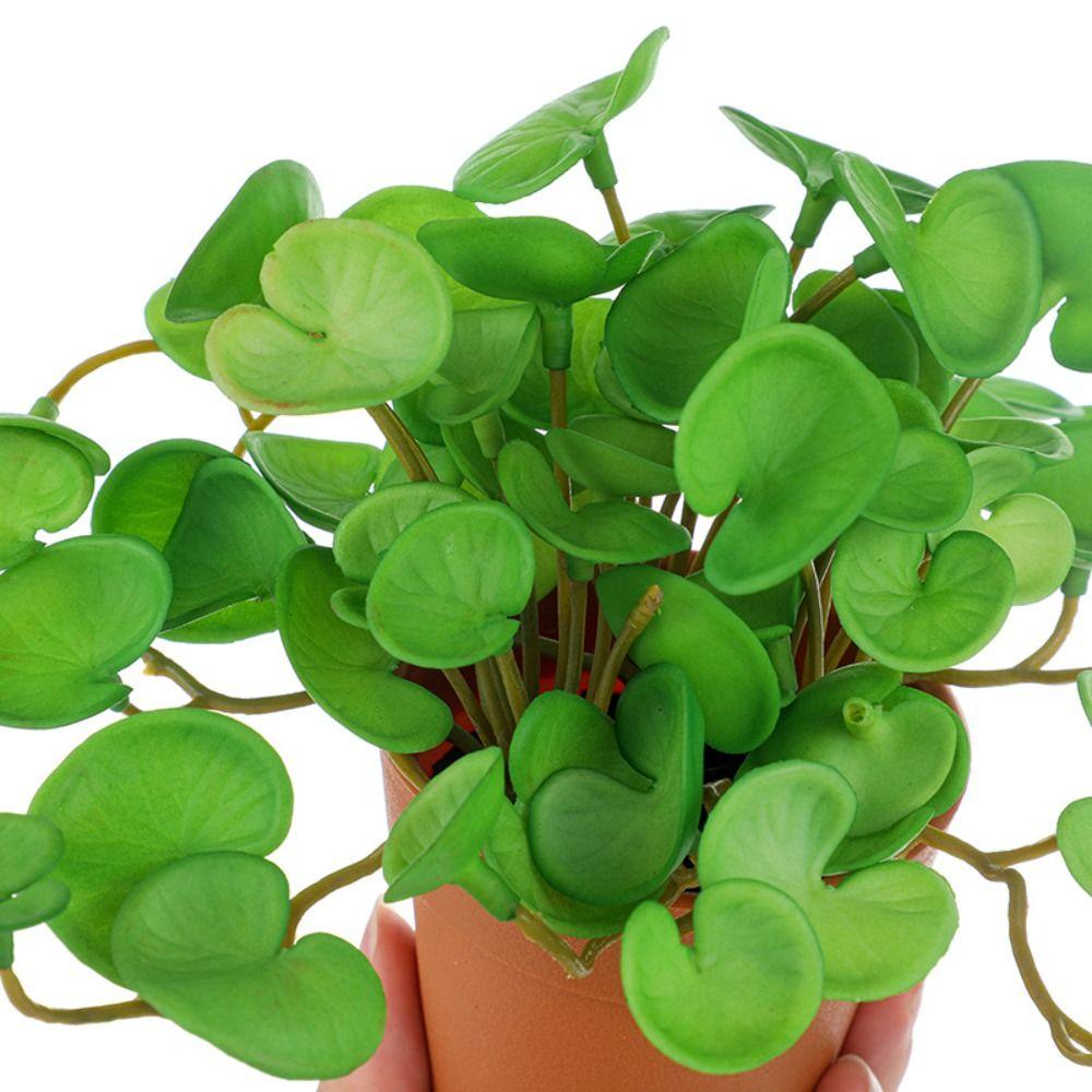 Window Porch Office Decor Garden Fake Ivy Leaves Copper Coin Grass Simulation Plant Desktop Bonsai
