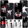 Case For Iphone 11 13 12 Mini 14 Pro Max Xr 7 8 +Se 2020 Xs 6 6s Plus 5 5s Black Silicone Phone Cover Oyama Kyokushin Karate