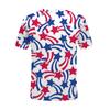 Women's Fashion Casual Independence Day Printed Round Neck Short Sleeve T-Shirt Top
